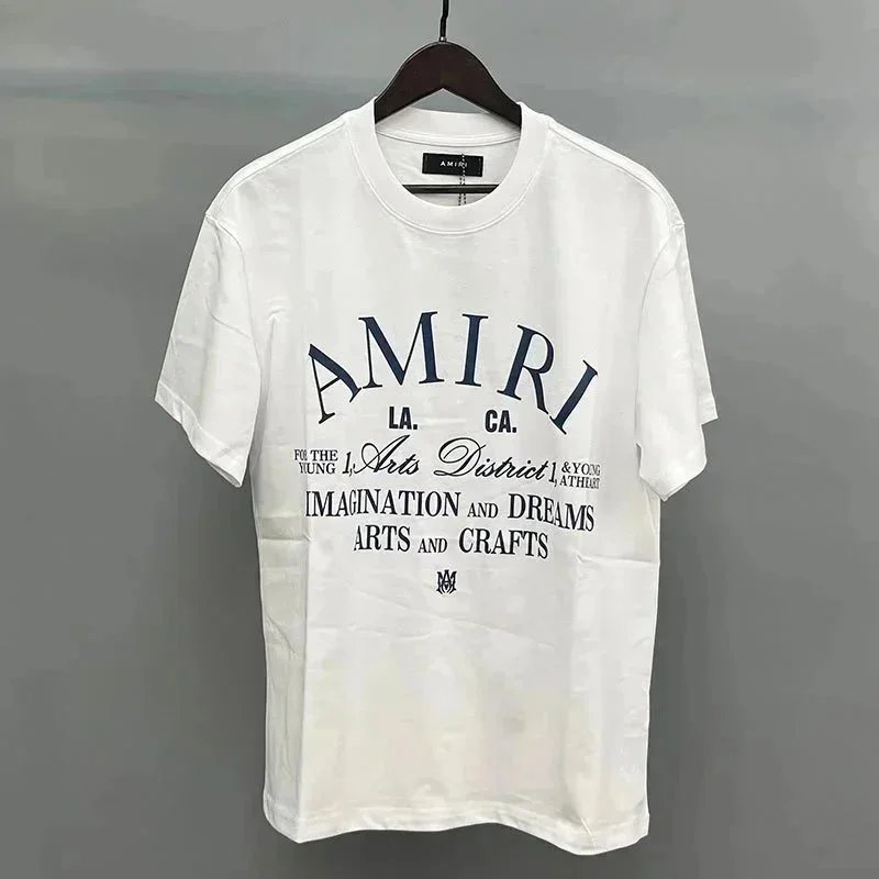 AMIRI T-Shirts Oversized graphic crew-neck T-shirt — White letter pattern