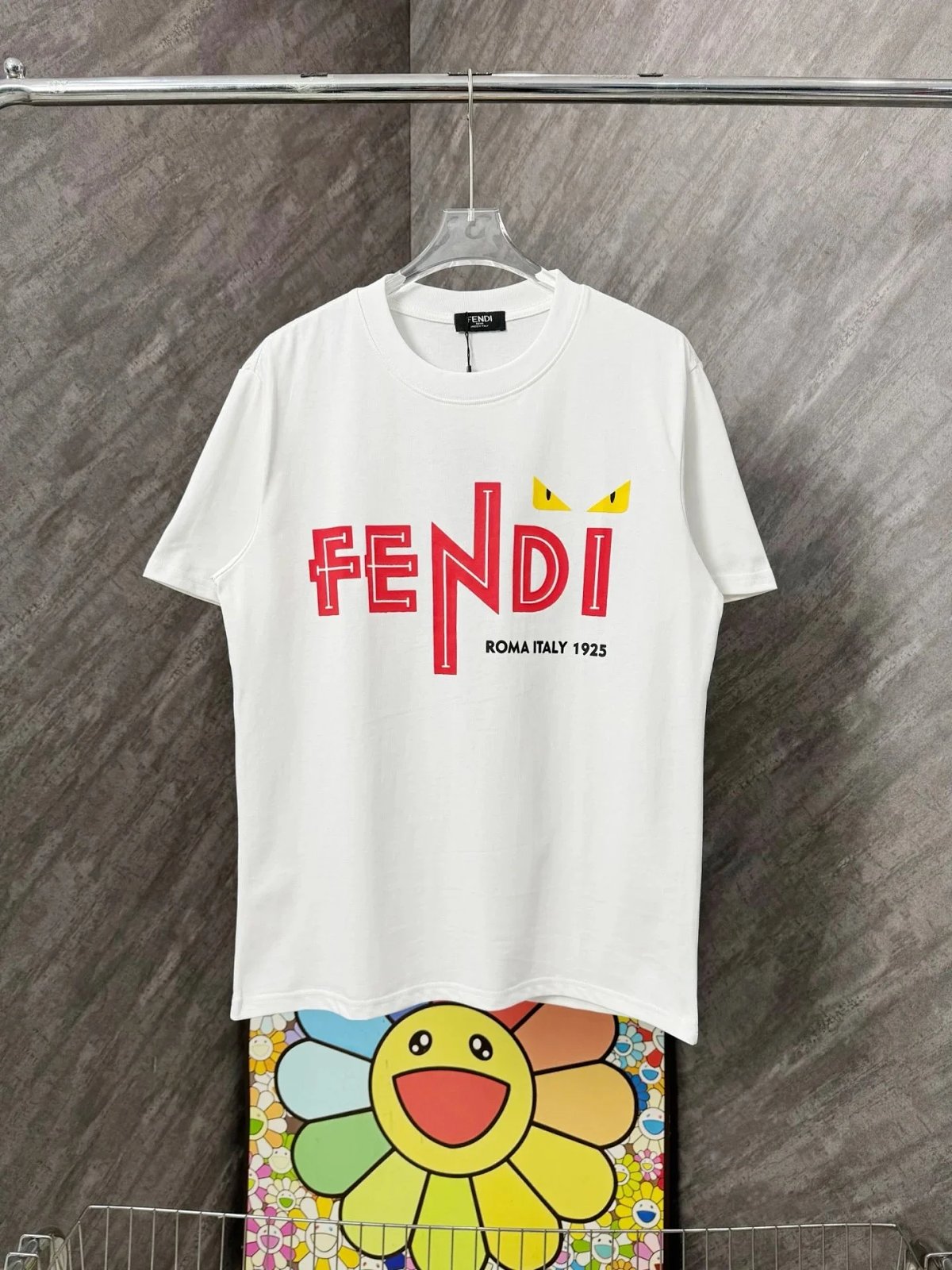 Fendi Graffiti Print Black T-Shirt product detail 7 in Litbuy spreadsheet finds