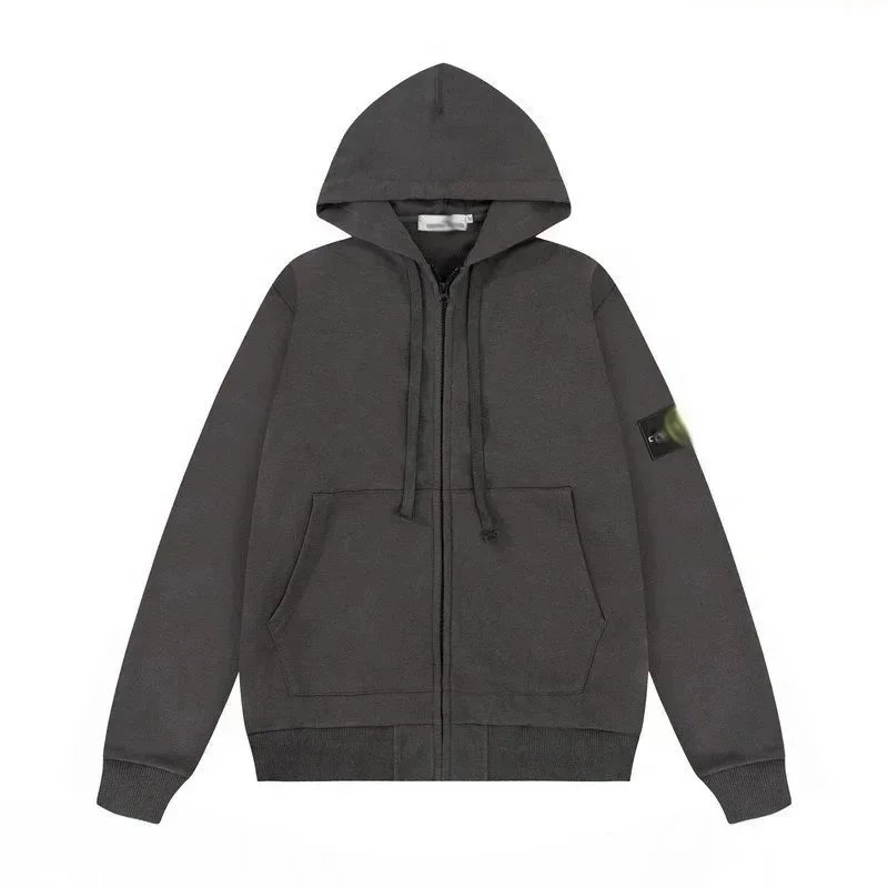 Dark Gray Hooded Cardigan