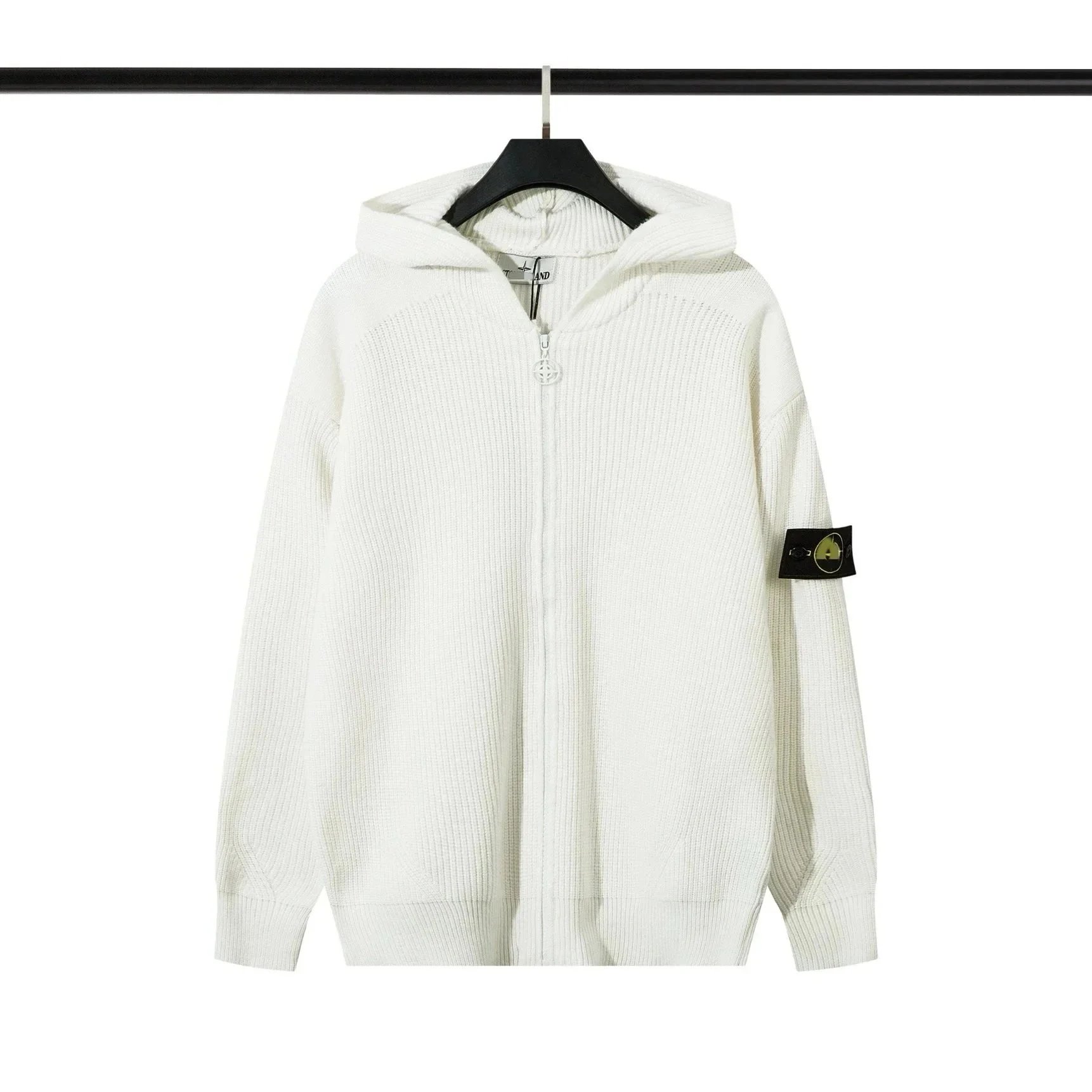 White Zip-Up Sweater