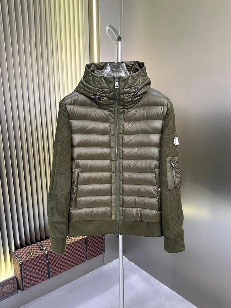 青少年时尚连帽拼接针织袖羽绒服 50绒子保暖外套冬季款 5
