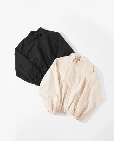 Acne Studios Stockholm 1996 Windbreaker Jacket Black and Beige Outerwear.windbreaker - 12