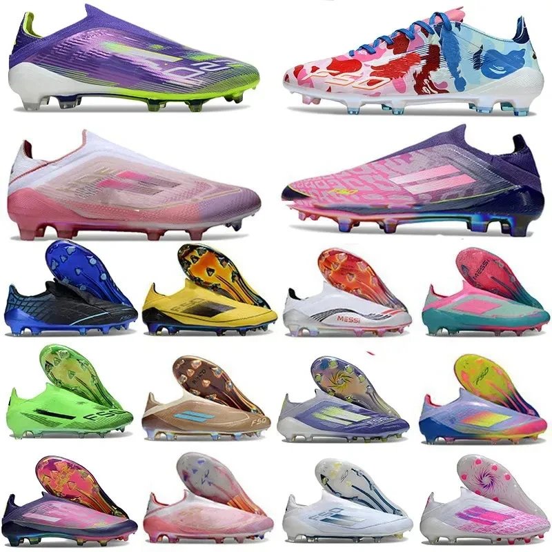 Spot Soccer Shoes Cleats Football Boots F50 Laceless FG Spike Football Shoes