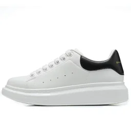thumbnail for AA08 - High Version Genuine Leather White Shoes Men's Height Thick Sole Versatile Muffin Shoe Shoes WS: +86 180 2062 2592