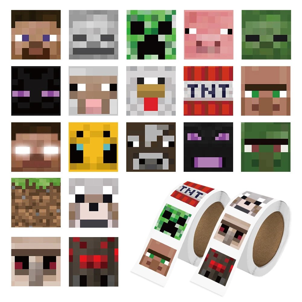 Minecraft Pixel Art Sticker Rolls
