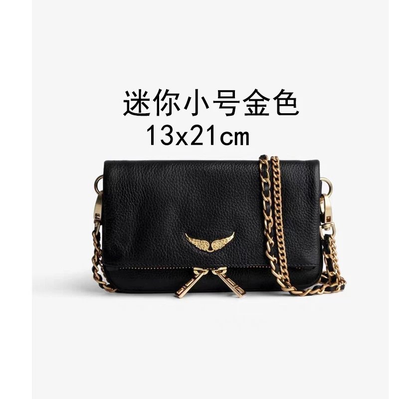 Zadig & Voltaire Rock Mini Black Grained Leather