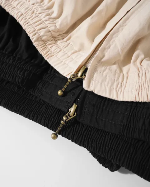 Acne Studios Stockholm 1996 Windbreaker Jacket Black and Beige Outerwear.windbreaker - 17