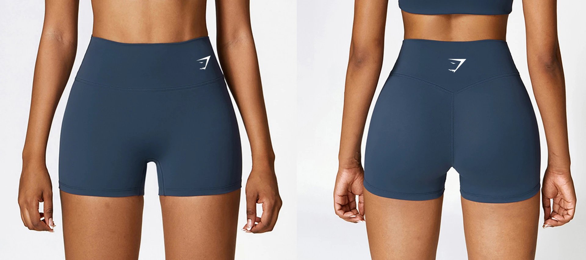 Gymshark Shorts High Waisted Slim Dark Blue