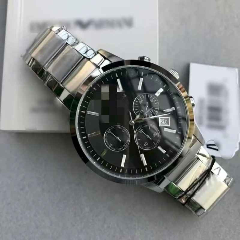 Silver-Toned Chronograph Watch
