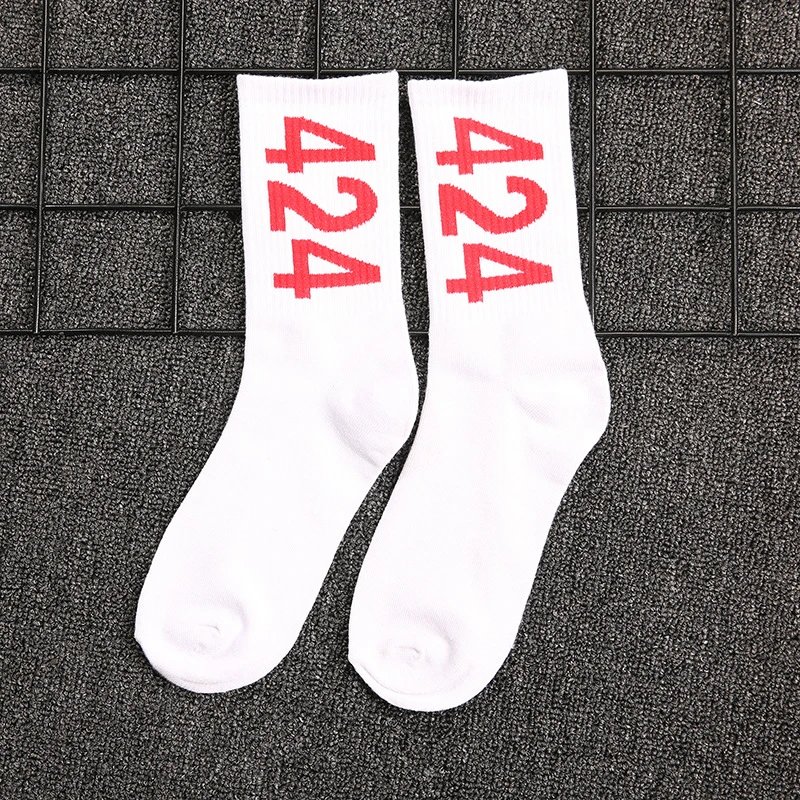 Design 424 Logo Socks White