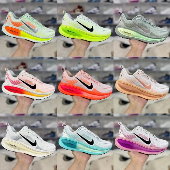 VOMERO 18 V18 Comfortable Versatile Anti-Slip Wear-Resistant Low-Top Running Shoes Unisex Green Orange HM6803-300/HQ2157-003 36-45