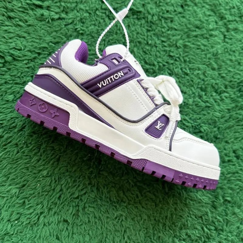 LV Trainers White Signature (Budget) — Fat Ding SNEAKER PURPLE colorway — USFans Spreadsheet photo
