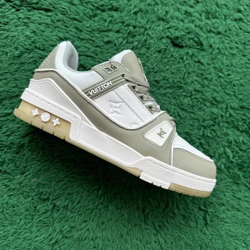 LV Trainers White Signature (Budget) — WHITE GREY colorway — USFans Spreadsheet photo