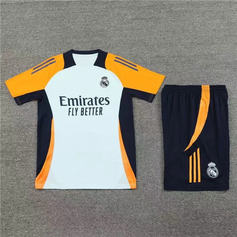 Unbranded Matching Sets Short-Sleeve Football Training Kit — 2425 Real Madrid light blue