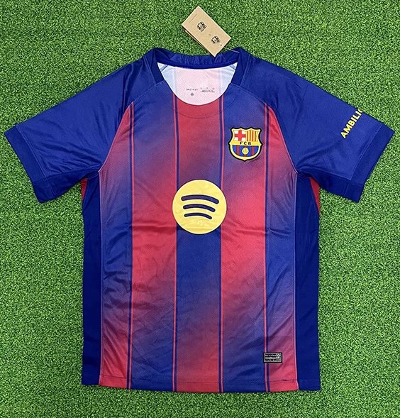 FC Barcelona x Spotify Black and Royal Blue Training Jersey - 12