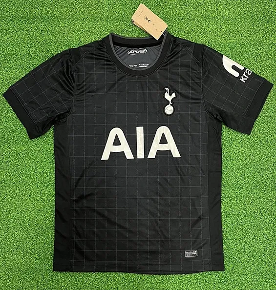 Tottenham Hotspur 2023-24 Third Jersey Black Grid Pattern Football Shirt - 1