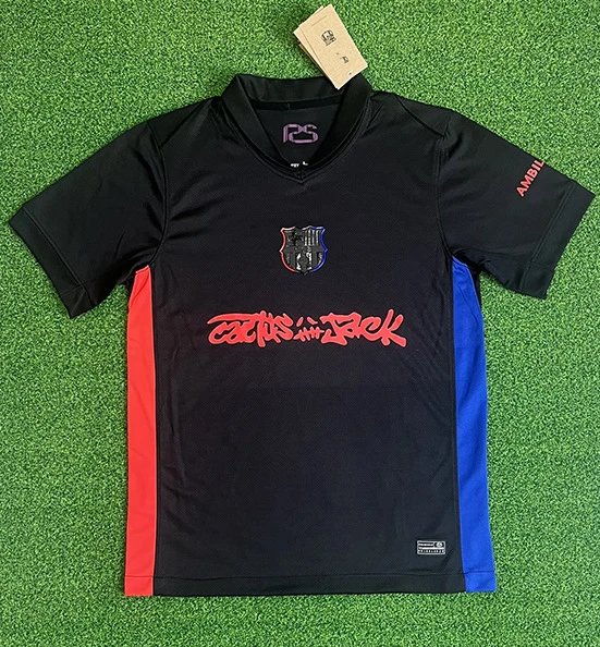 FC Barcelona x Spotify Black and Royal Blue Training Jersey - 17