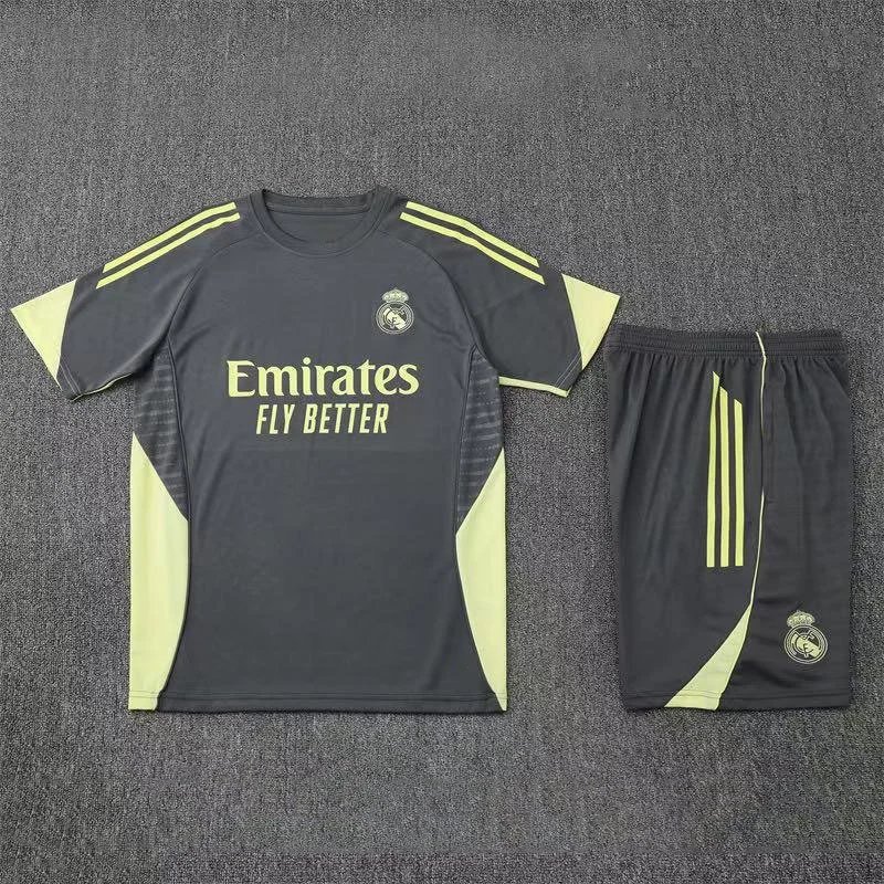 Unbranded Matching Sets Short-Sleeve Football Training Kit — 2526 Real Madrid dark gray