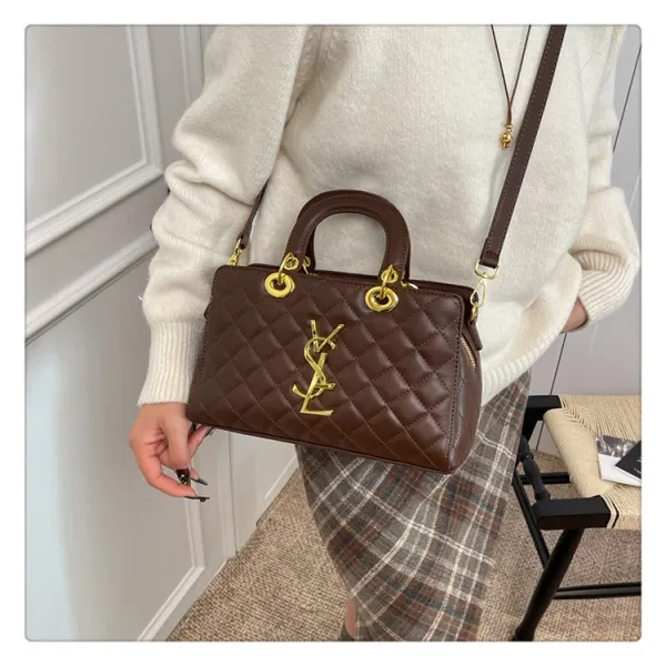 Saint Laurent Loulou Quilted Burgundy Handbag - 15