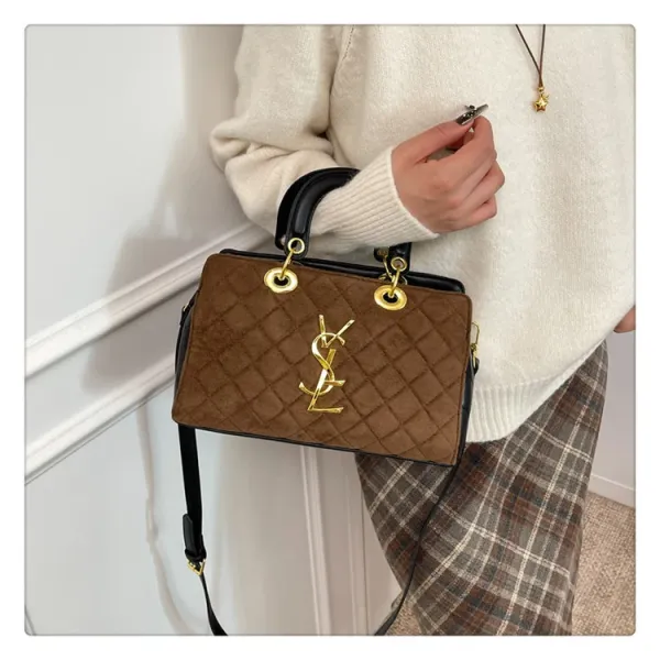 Saint Laurent Loulou Quilted Burgundy Handbag - 21