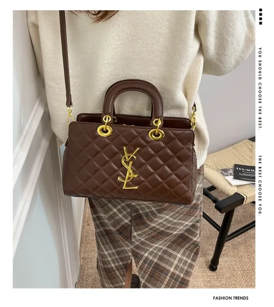 Saint Laurent Loulou Quilted Burgundy Handbag - 2