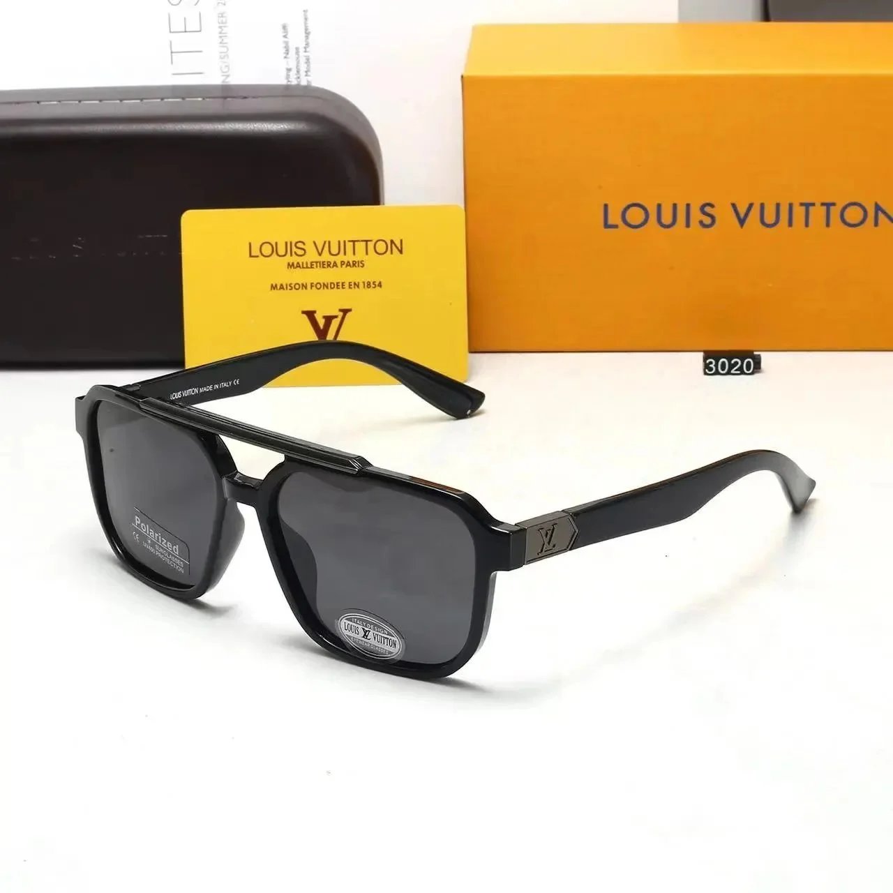 Louis Vuitton Eyewear Square-frame polarized sunglasses — LV-1
