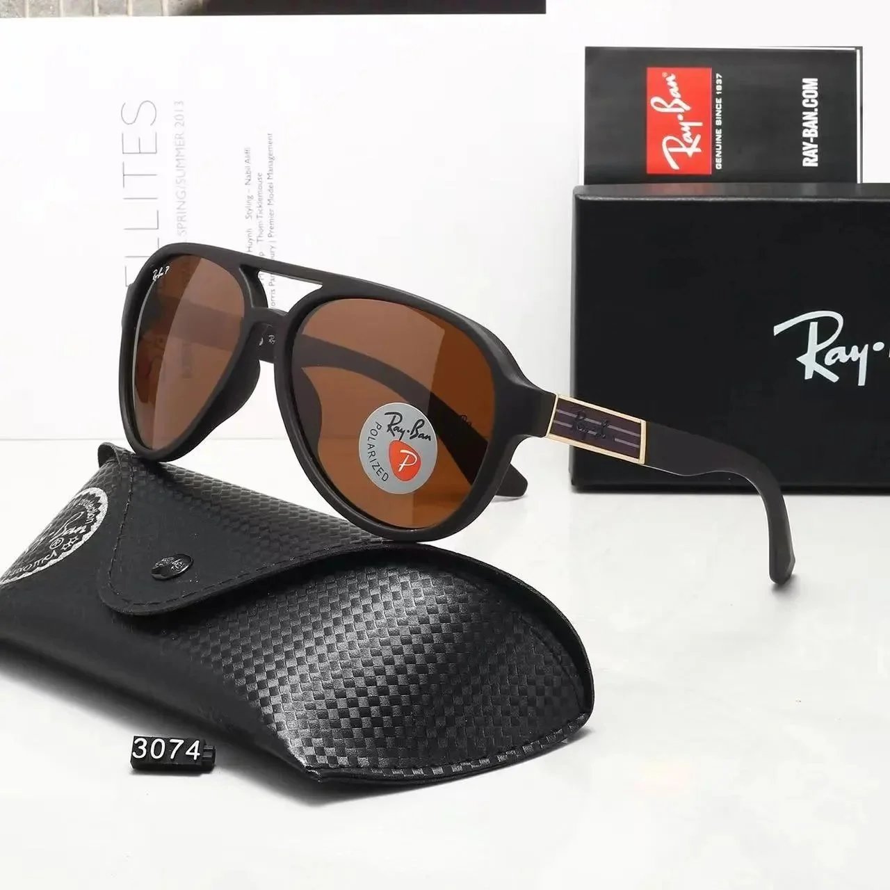 Louis Vuitton Eyewear Square-frame polarized sunglasses — Ray-Ban-3