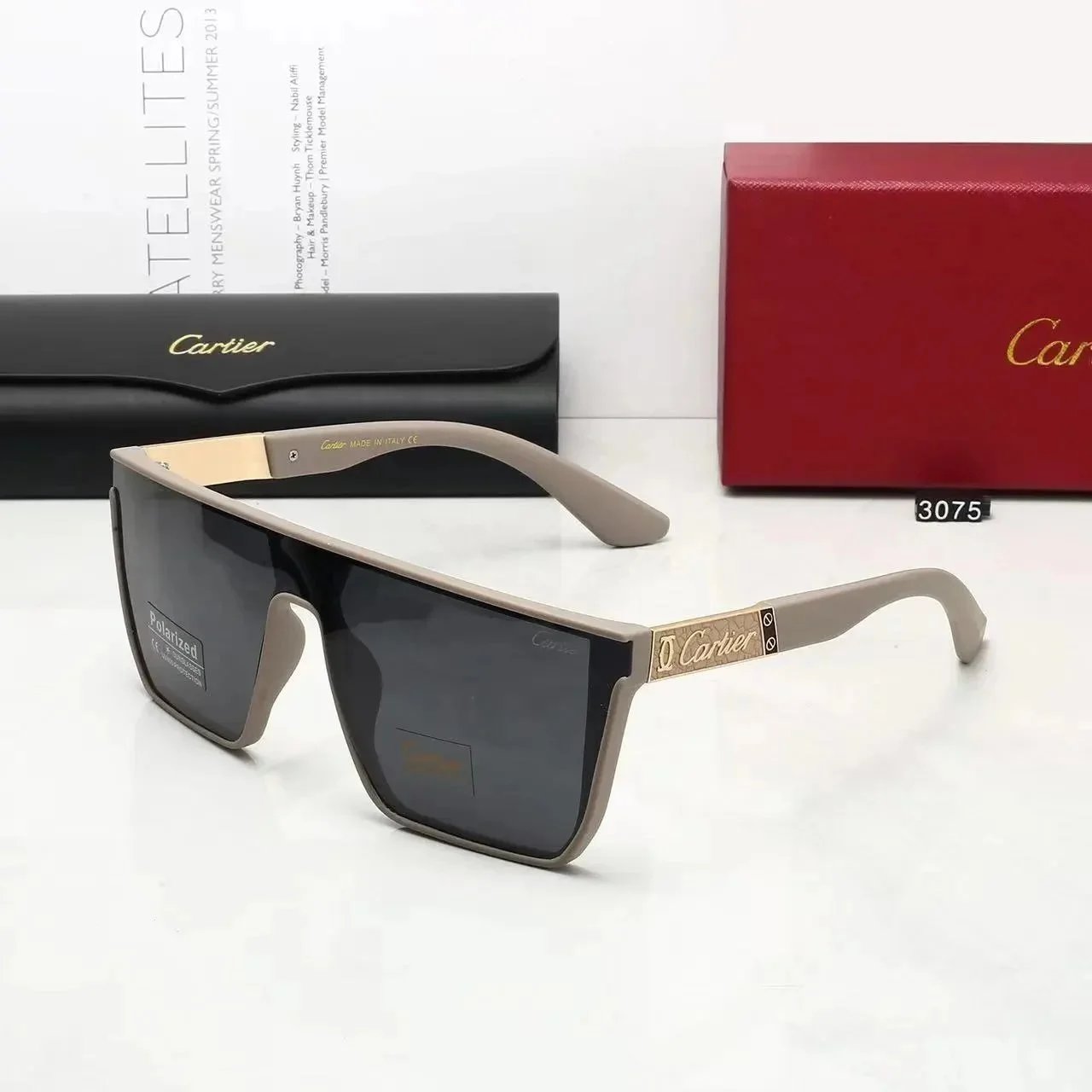 Louis Vuitton Eyewear Square-frame polarized sunglasses — Cartier-4