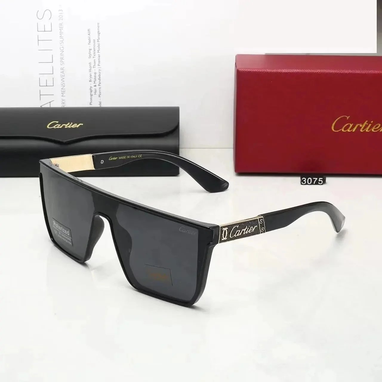Louis Vuitton Eyewear Square-frame polarized sunglasses — Cartier-5