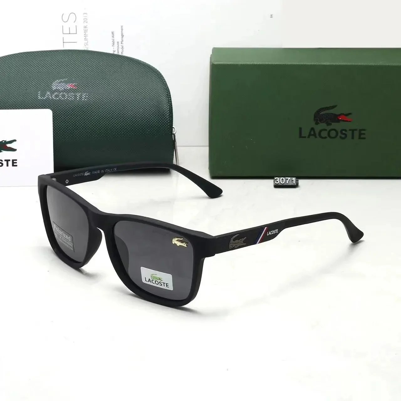 Louis Vuitton Eyewear Square-frame polarized sunglasses — Lacoste-1