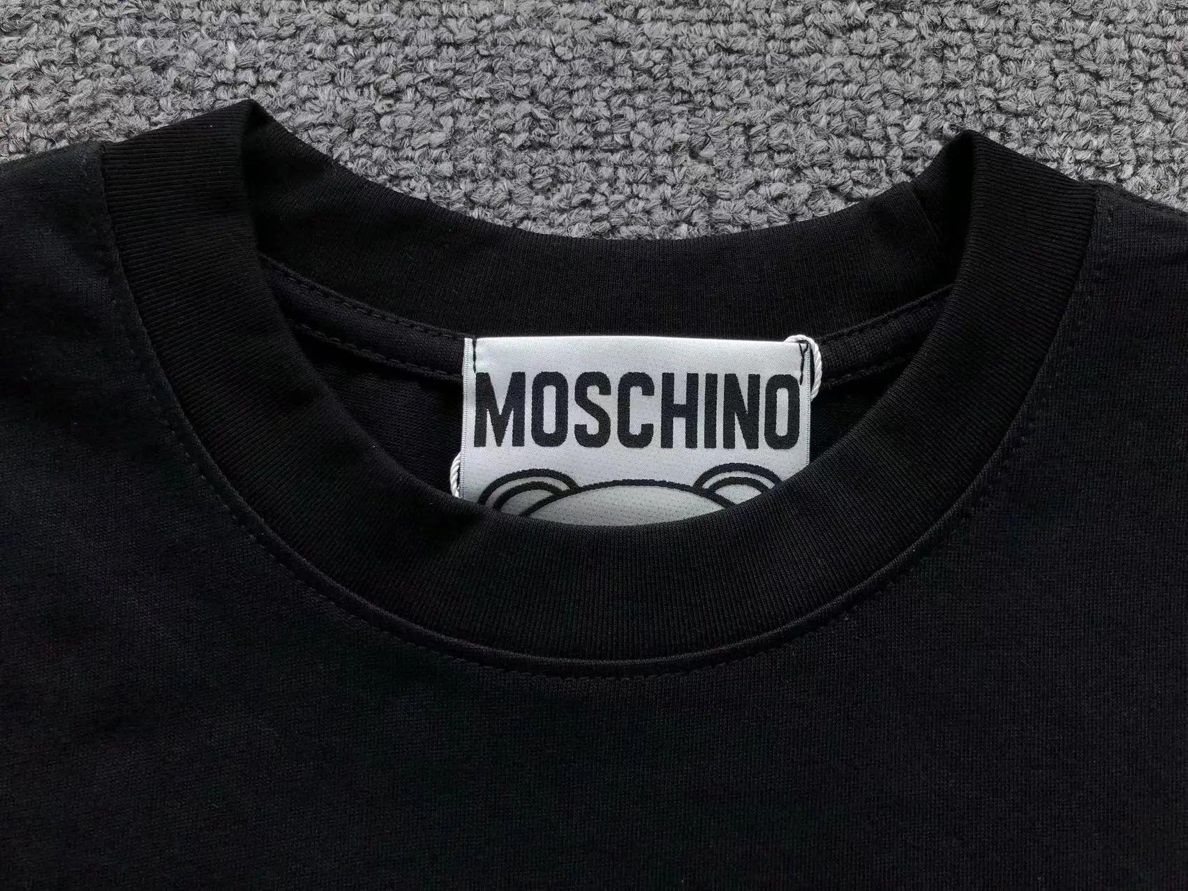Moschino Teddy Bear Graphic Print Black T-Shirt - 8
