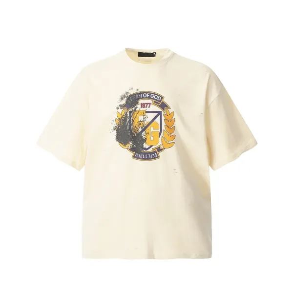 Design Angel Statues Print Oversized T-Shirt Black - 17