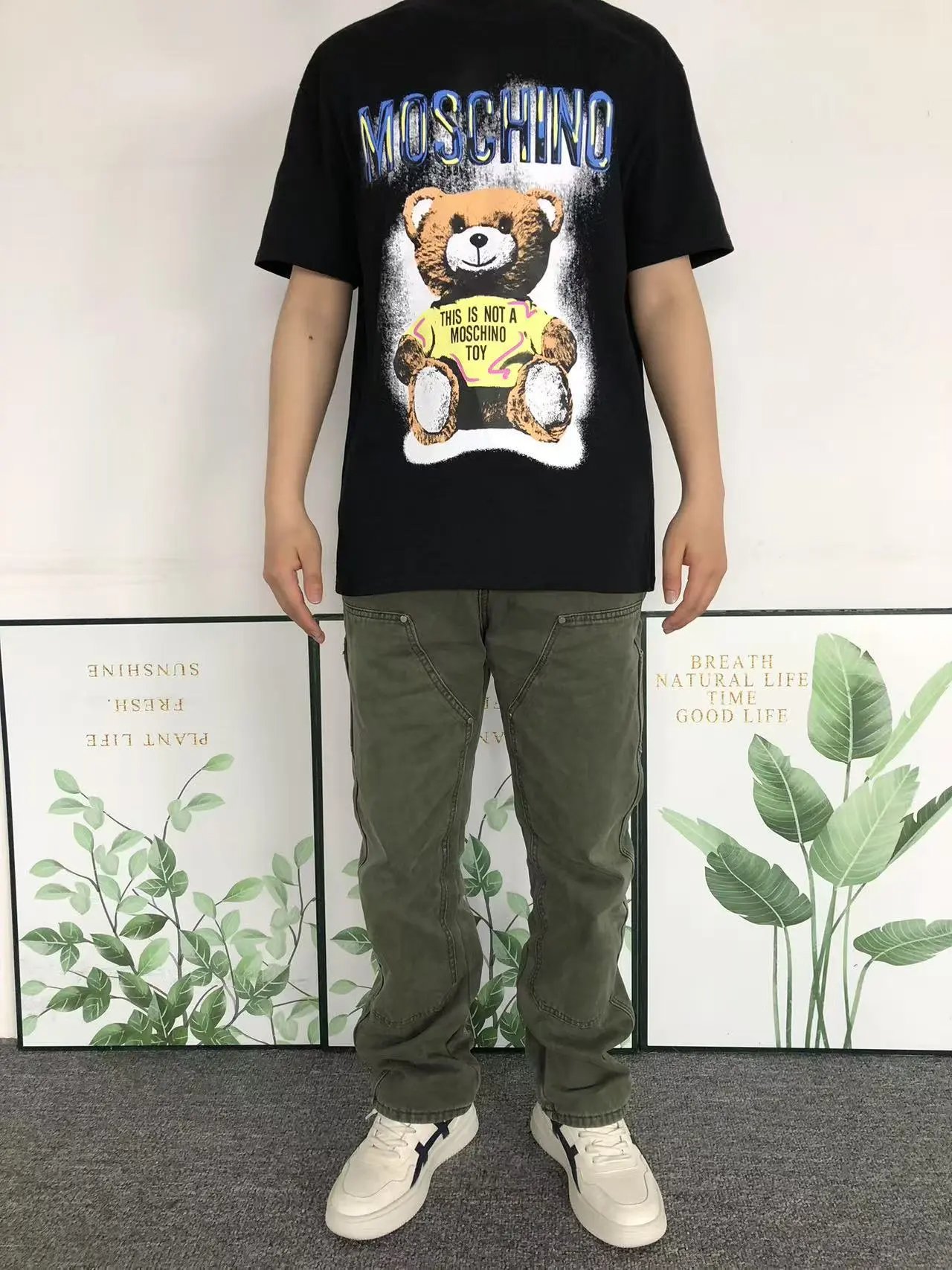 Moschino Teddy Bear Graphic Print Black T-Shirt - 3