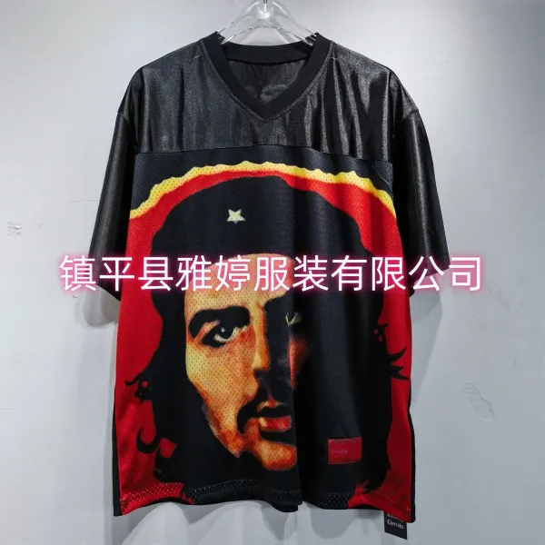 Design Che Guevara Graphic Mesh Jersey Black Red Multicolor Jersey - 1