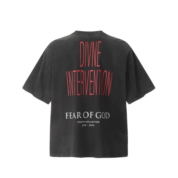 Design Angel Statues Print Oversized T-Shirt Black - 32