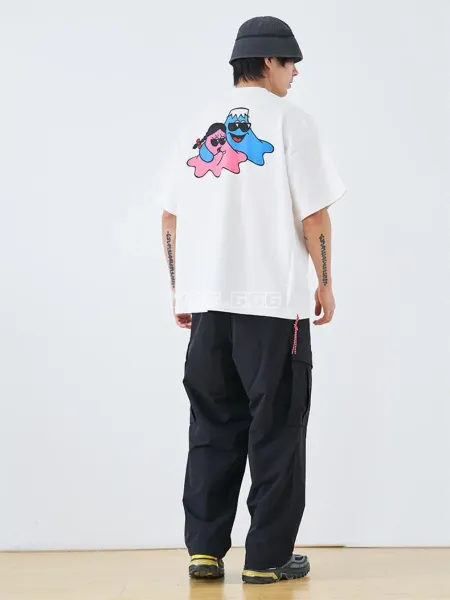 Design BEAMS JAPAN Space Invaders Graphic Black T-Shirt T-Shirts - 11
