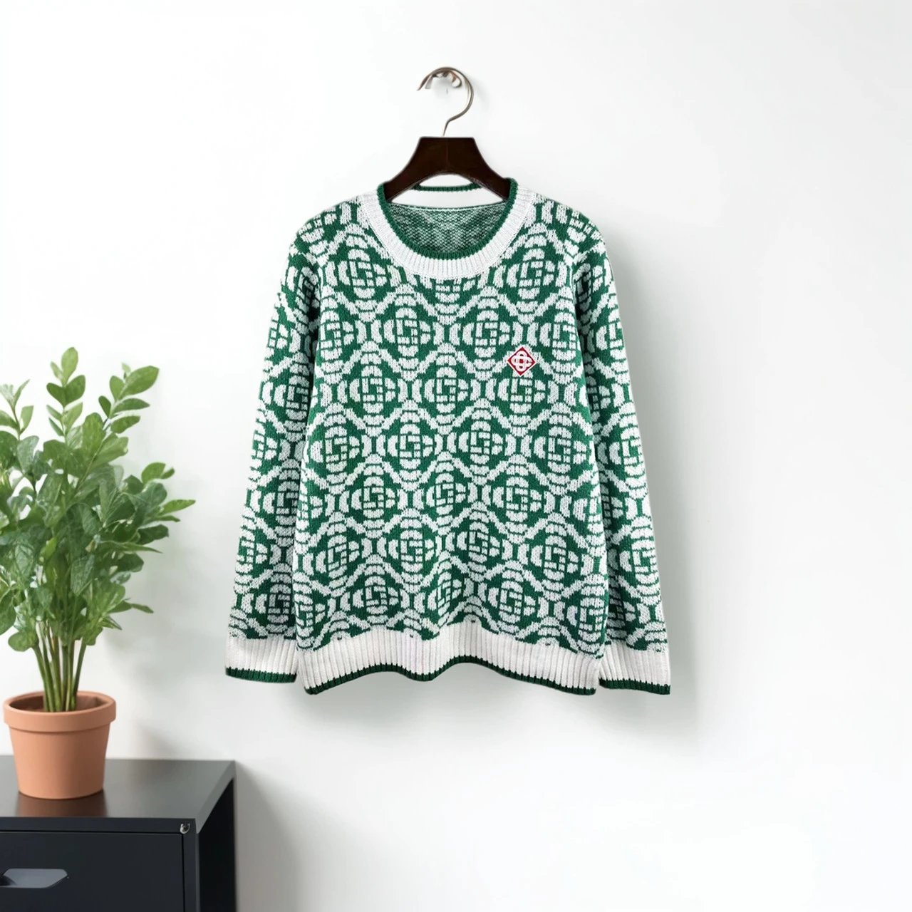 Design Knit Polo Sweater Black - 4