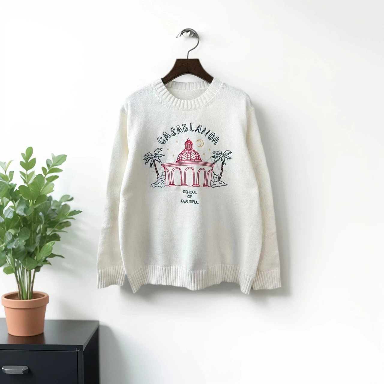 Design Knit Polo Sweater Black - 6