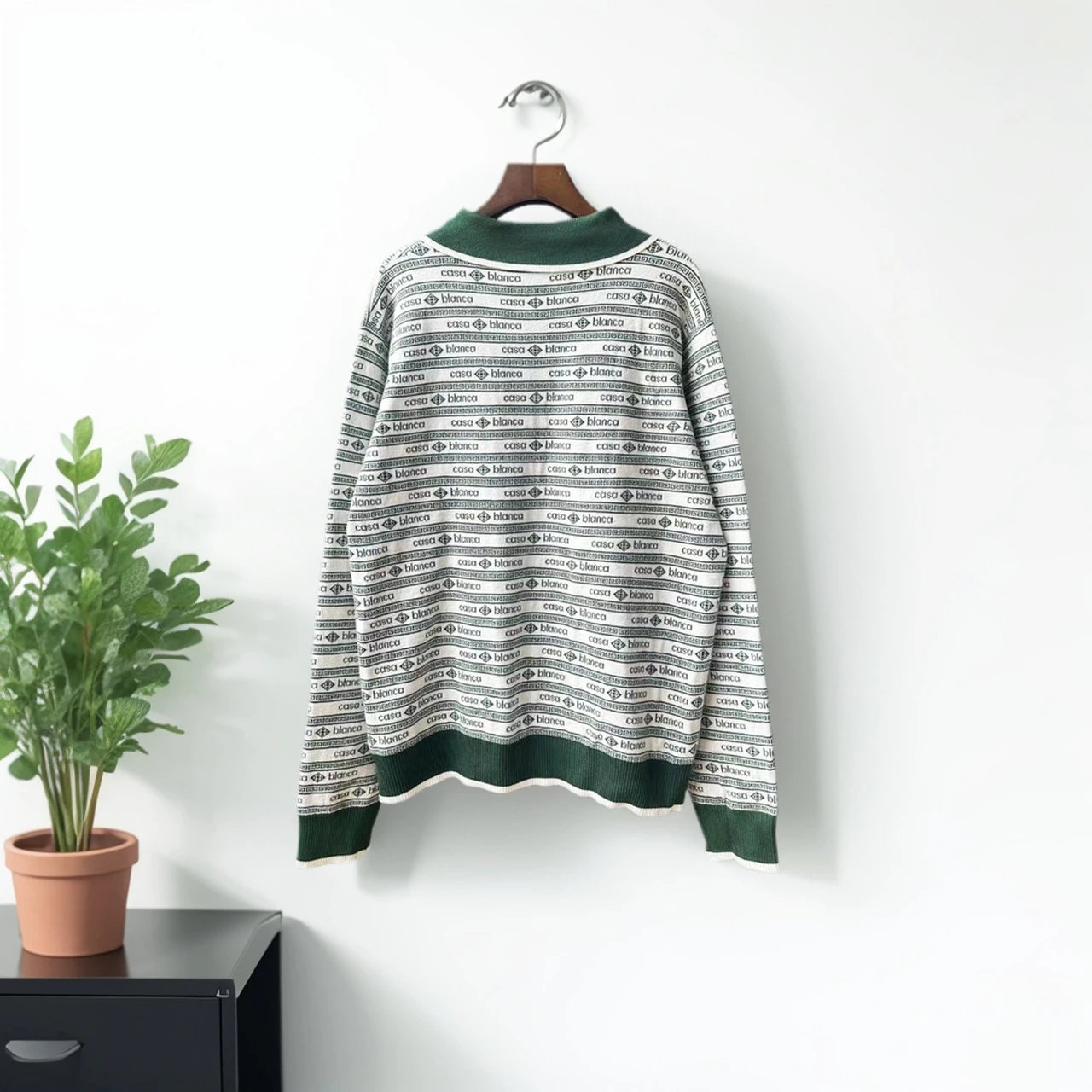 Design Knit Polo Sweater Black - 35