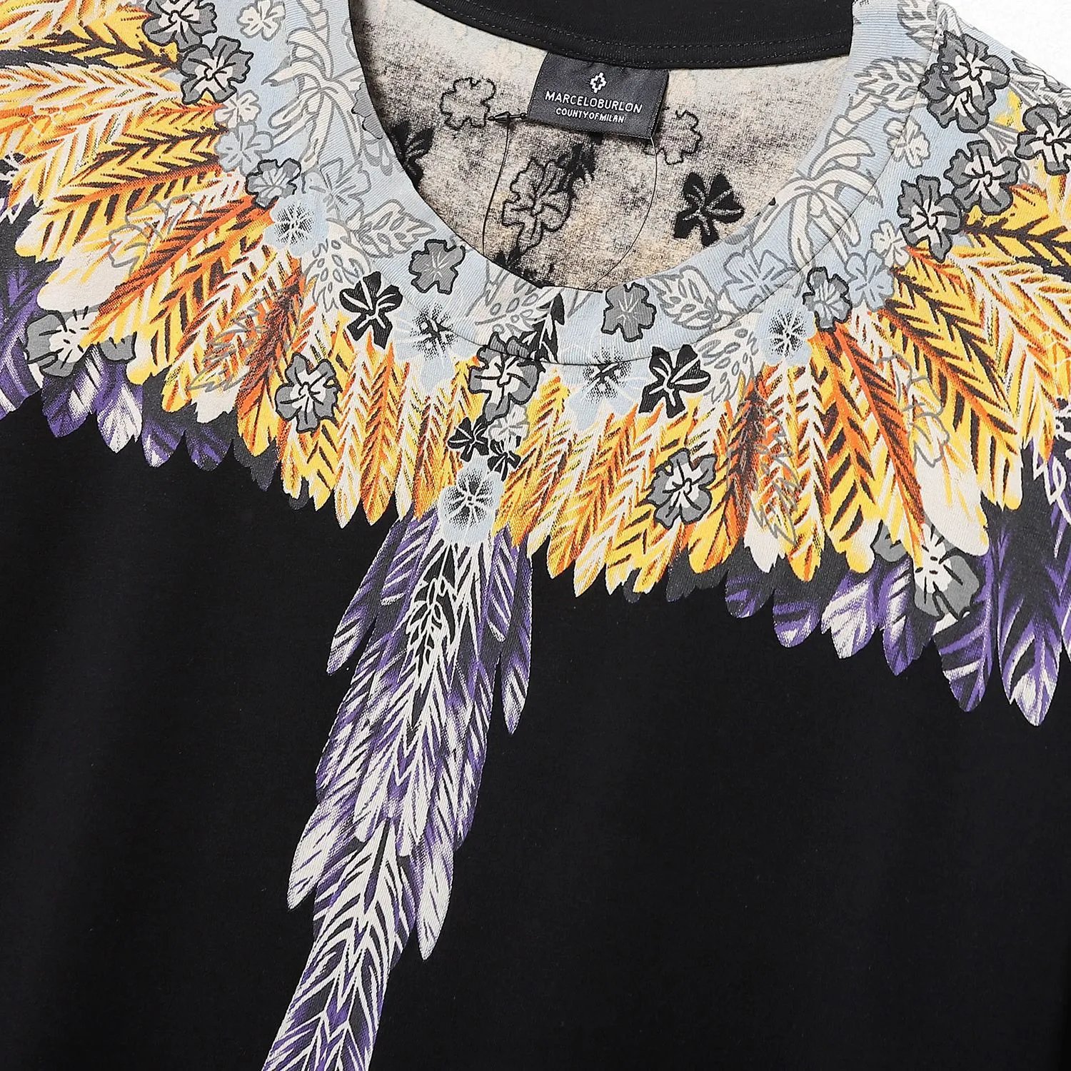 Marcelo Burlon County Of Milan Wings Print Black T-Shirt - 6