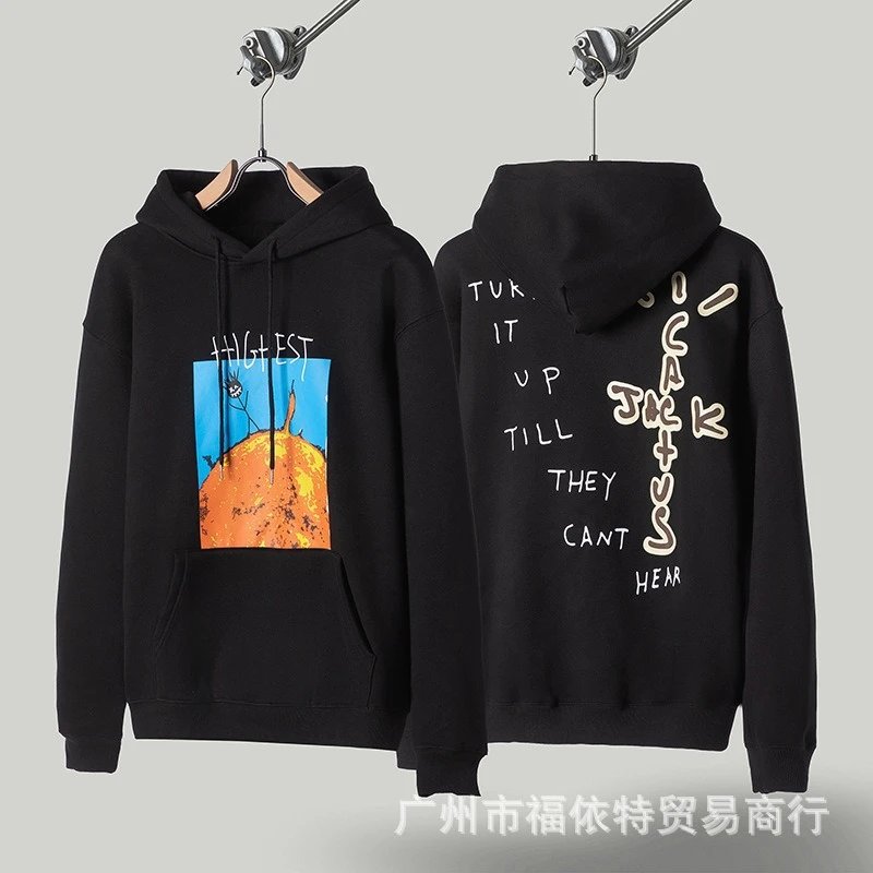 Cactus Jack Highest Graphic Hoodie Black