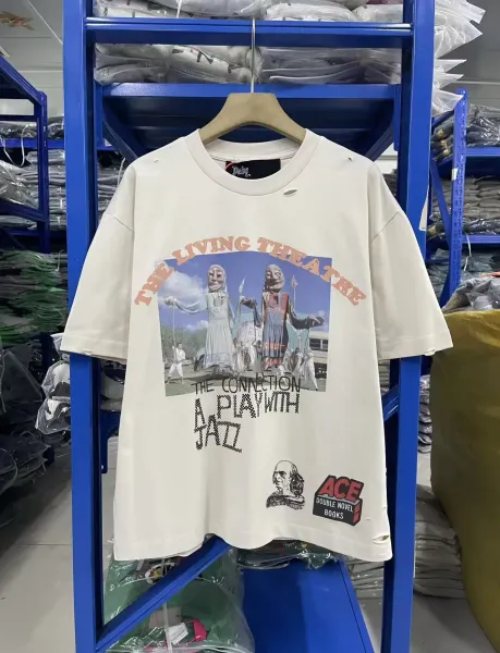 Off-White x Kitti Distressed Graphic Tee Beige T-Shirt - 26