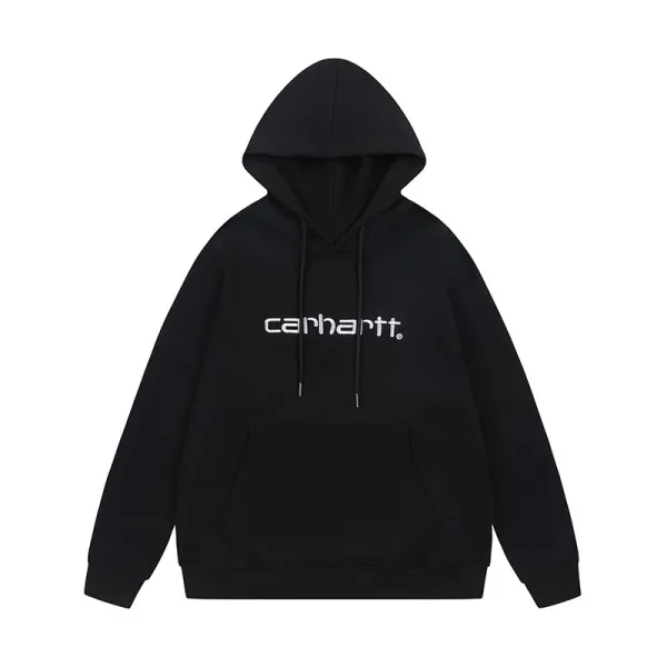 Carhartt WIP Script Logo Black Hoodie - 1