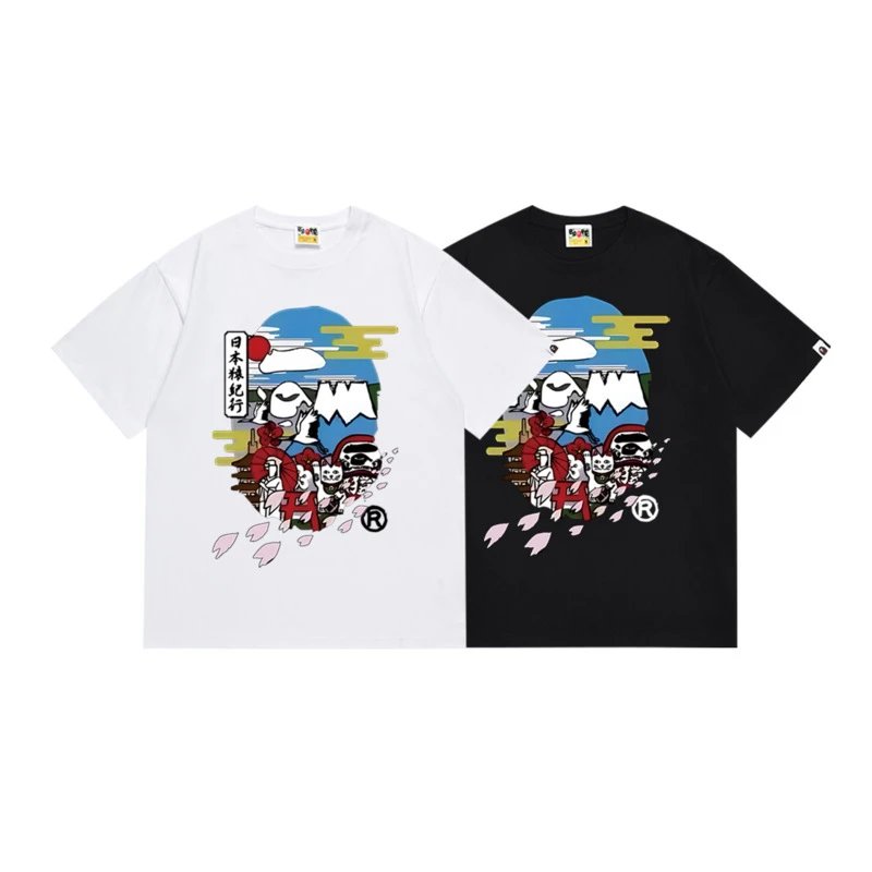 Zhaocai Cat Short sleeved Boys and Girls Street Campus Fashion Youth