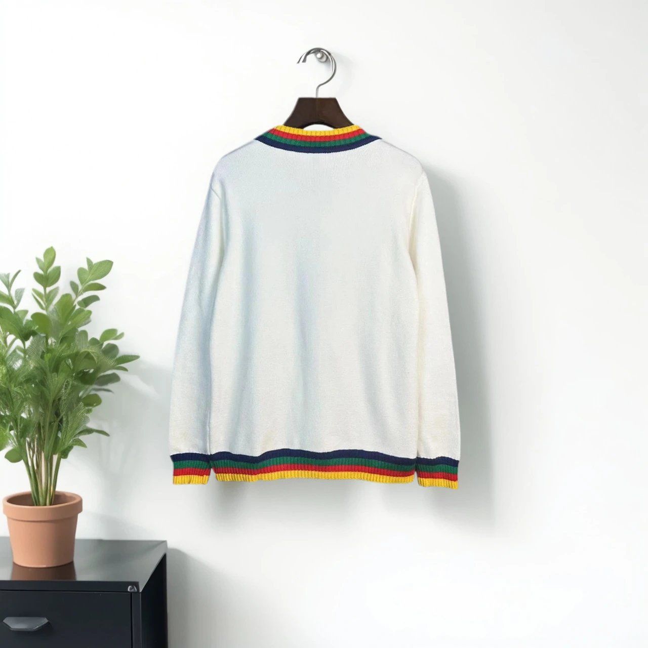 Design Knit Polo Sweater Black - 9