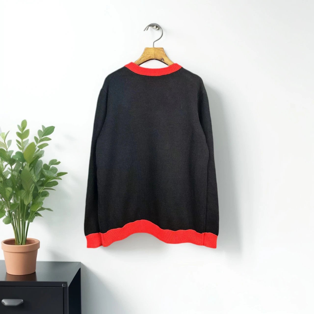 Design Knit Polo Sweater Black - 33