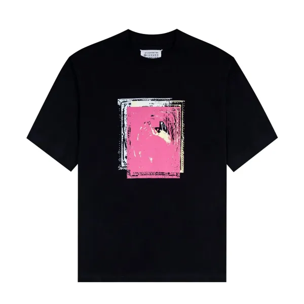 Maison Margiela Art Print Black T-Shirt - 1