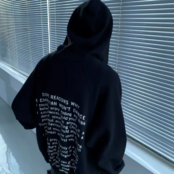 Design Vintage Washed Black Graphic Zip-Up Hoodie - 6