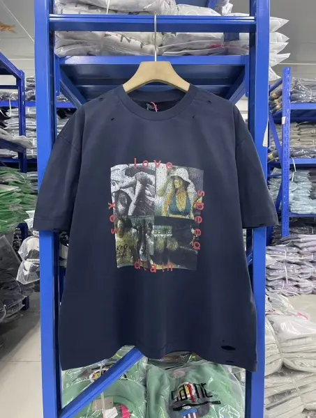 Off-White x Kitti Distressed Graphic Tee Beige T-Shirt - 17
