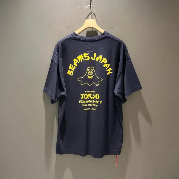 Design Beams Japan Volcano Graphic Tee Navy T-Shirt T-Shirts - 1